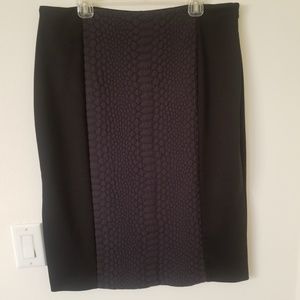 Pencil Skirt with Embossed Detail